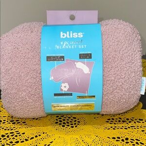 Bliss 4 PC Plush Pink Blanket Set